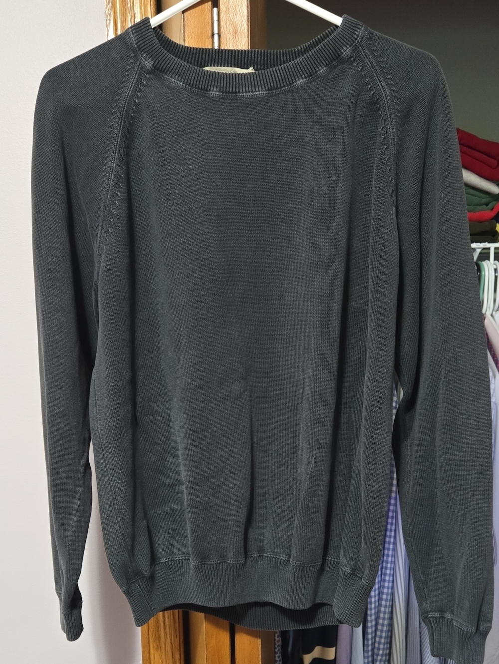 Men's Crewneck Sweater in Charcoal Gray